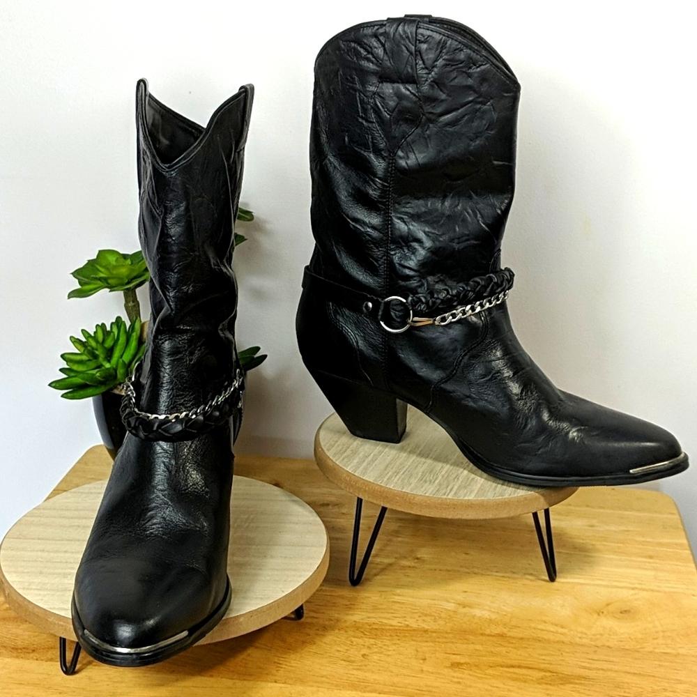 Laredo 11" Black Western Boots 8M